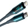 Дата кабель USB-C to Lightning 2.0m 20W Digital Display blue Essager (EXCTL-YDA03) - Зображення 2