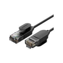 Патч-корд 5м, U/UTP CAT 6A Copper Ethernet Cable тонкий (диаметр 2.8мм) NW122 Black Ugreen (70654)