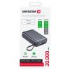 Батарея универсальная SWISSTEN 20000mAh SPACE 22/5W PD QC w/built-in cables USB-C/LIGHTNING Silver (8595217490598) - Изображение 1