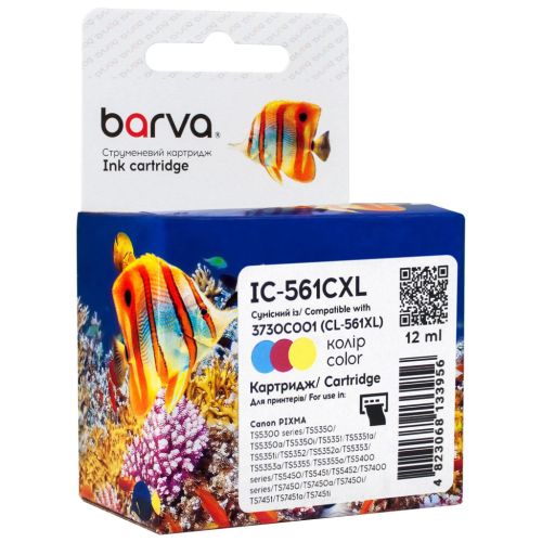 Картридж Barva Canon CL-561 XL (3730C001) 300 c, color (IC-561CXL)