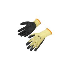 Защитные перчатки Tolsen рабочие покрытые вспененным латексом желтые XXL (11) (45313)
