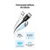 Дата кабель USB-C to USB-C 2.0m PD100W 5A braided L502 white Ugreen (35221) - Зображення 1