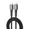 Дата кабель USB-C to USB-C 1.0m 100W black Grand-X (CC-08B) - Зображення 1
