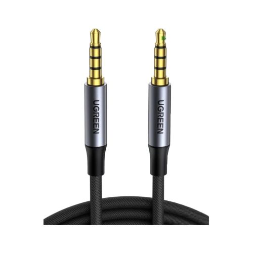 Кабель мультимедийный 3.5mm M to 3.5mm M 3.0m (4pin) AV183 aluminum gray Ugreen (20785)