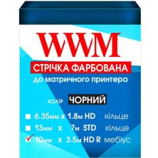 Лента к принтерам 10мм х 3.5м HD (П.) Black WWM (R10.3.5HR)