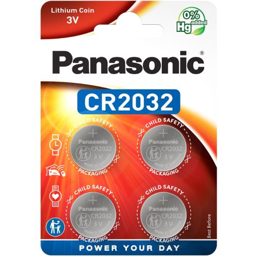 Батарейка Panasonic CR 2032 Lithium * 4 (CR-2032EL/4B)