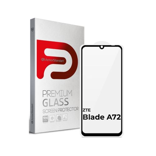 Стекло защитное Armorstandart Full Glue ZTE Blade A72 Black (ARM65503)