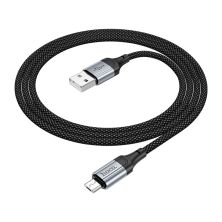 Дата кабель USB 2.0 AM to Micro 5P 1.0m 2.4A nylon X102 black HOCO (6942007608763) Дата кабель USB 2.0 AM to Micro 5P 1.0m 2.4A nylon X102 black HOCO (6942007608763)