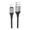 Дата кабель USB 2.0 AM to Micro 5P 1.0m 2.4A nylon X102 black HOCO (6942007608763) - Изображение 1