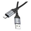 Дата кабель USB 2.0 AM to Micro 5P 1.0m 2.4A nylon X102 black HOCO (6942007608763) - Изображение 3