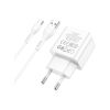 Зарядний пристрій HOCO C98A Proton USB QC3.0 + cable USB to USB-C White (6931474766878) - Зображення 1