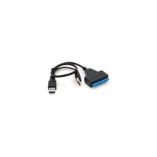 Переходник USB 3.0 AM + USB 2.0 AM to SATA 0.1m for HDD/SSD black Voltronic (YT-C3.0+2.0-SATA/0.1)