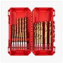 Набор сверл Milwaukee по металлу PACKOUT RedHEX HSS-G TiN, 19шт (4932493866)