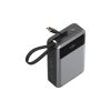 Батарея універсальна Acefast 20000mAh 65W PD, QC/3.0 USB-A+USB-C In/Out,build-in cable M21 Black-Gray (6974316283898) - Зображення 2