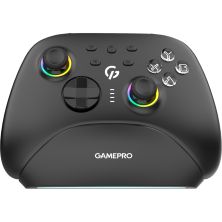 Геймпад GamePro із зарядною станцією BT 5.3/USB/2.4 ГГц (Switch/PC/iOS/Android) RGB Black (GPX13BDOC)