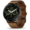 Смарт-годинник Garmin Venu 4 (45mm), Black w/ Slate + Leather, GPS смарт-годинник (010-03014-03) - Зображення 1