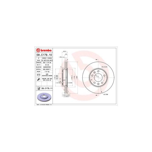 Гальмівний диск Brembo 09.C179.11