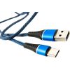 Дата кабель USB 2.0 AM to Type-C 1.0m blue Dengos (NTK-TC-MT-JEANS) - Зображення 2