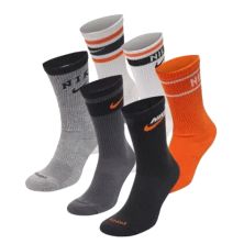 Шкарпетки Nike U NK ED PLS CSH CRW 6P 144 RTO DX7670-902 42-46 6 пар Білий/Чорний/Сірий/Помаранчевий (196153837973)