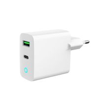 Зарядний пристрій Gembird 1xUSB-A + 1 Type-C (PD20Вт + QC3.0 18Вт) white (TA-UC-PDQC20L-W-01)