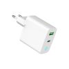 Зарядное устройство Gembird 1xUSB-A + 1 Type-C (PD20Вт + QC3.0 18Вт) white (TA-UC-PDQC20L-W-01) - Изображение 1