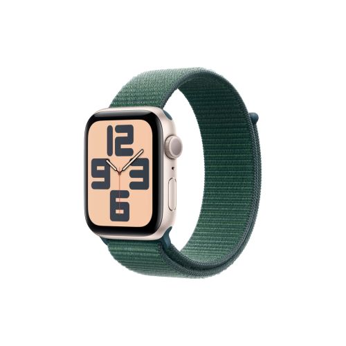 Смарт-часы Apple Watch SE 2024 GPS 40mm Starlight Aluminium Case with Lake Green Sport Loop (MXEH3QH/A)