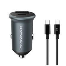 Зарядное устройство Armorstandart USB Type-C PD20W + USB QC 3.0 Grey + cable USB-C (ARM82461)