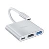 Концентратор HOCO USB-C to USB3.0+HDMI+PD HB14 Silver (6931474725790) - Зображення 3