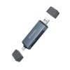 Зчитувач флеш-карт ColorWay USB 2.0/USB-C to CF/SD/MicroSD (CW-CR-01) - Зображення 1