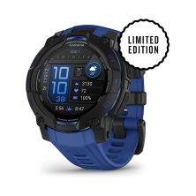 Смарт-часы Garmin Instinct 3, 45mm, AMOLED, Black with Bolt Blue Band, GPS смарт-годинник (010-02936-03)