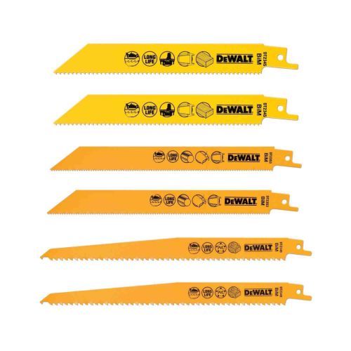 Полотно DeWALT деревина/деревина з цвяхами/метал, BIM, для шабельних пил, 6шт. (DT2444)