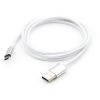 Дата кабель USB 2.0 AM to Micro 5P 1m LED silver Vinga (VCPDCMLED1S) - Зображення 4