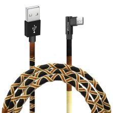Дата кабель USB 2.0 AM to Micro 5P 1.0m Brown/Yellow Grand-X (FM-08BY)