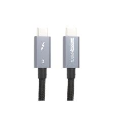 Дата кабель USB-C to USB-C 1.0m Thunderbolt 3 40Gbps, 100W, 20V/ 5A, 4K/ PowerPlant (CA913336)