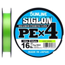 Шнур Sunline Siglon PE н4 300m 1.7/0.223mm 30lb/13.0kg Light Green (1658.09.42)