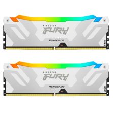 Модуль памяти для компьютера DDR5 48GB (2x24GB) 8400 MHz Renegade RGB White/Silver Kingston Fury (ex.HyperX) (KF584CU40RWAK2-48)