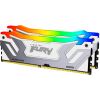 Модуль пам'яті для комп'ютера DDR5 48GB (2x24GB) 8400 MHz Renegade RGB White/Silver Kingston Fury (ex.HyperX) (KF584CU40RWAK2-48) - Зображення 2