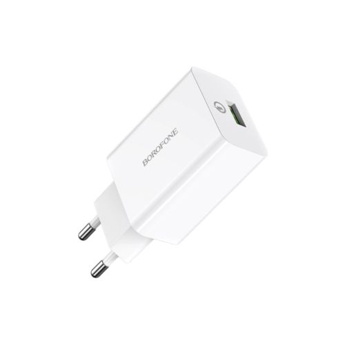 Зарядний пристрій BOROFONE BA21A Long Journey USB QC3.0 18W White (6931474702067)