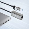 Адаптер USB-C + USB A to RJ45 Ethernet 100Mbps XO (HUB018.black) - Зображення 3