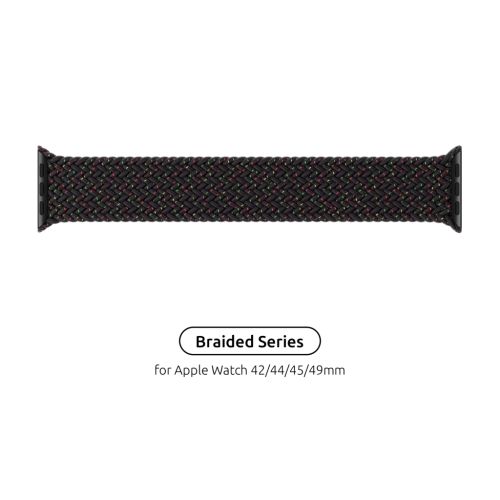 Ремешок для смарт-часов Armorstandart Braided Solo Loop для Apple Watch 49/46/45/44/42 (Series 1-3) Black Unity Size 6 (148 mm) (ARM64907)