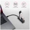 Концентратор AXAGON USB-C to 4xUSB 3.0 0.2m black (HUE-M1C) - Изображение 2