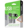 Аккумулятор ColorWay 18650 USB 1200 mAh 3.7V * 2 (CW-UB18650-03) - Изображение 1