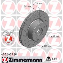 Гальмівний диск ZIMMERMANN 400.3607.20