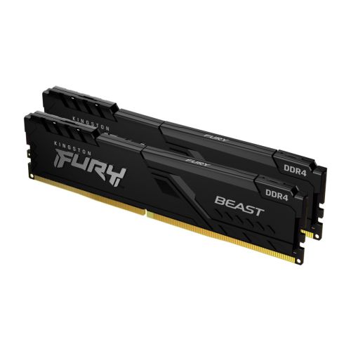 Модуль пам'яті для комп'ютера DDR4 16GB (2x8GB) 3733 MHz Fury Beast Black Kingston Fury (ex.HyperX) (KF437C19BBK2/16)