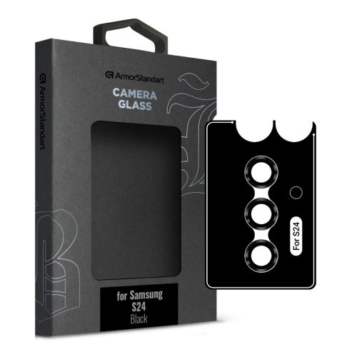 Скло захисне Armorstandart Camera glass Supreme Black Icon Samsung S24 Black (ARM76607)