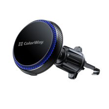 Универсальный автодержатель ColorWay MagSafe 360° Air Vent 15W Black (CW-CHMW041Q-BK)