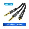 Кабель мультимедийный Jack 3.5mm 4pin F to 2X 3.5mm M Vention (BBTBY) - Изображение 1