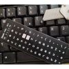 Наклейка на клавиатуру BestKey миниатюрная непрозрачная черная, 56, белый (BKm4WHI/045) - Изображение 1