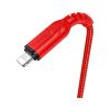 Дата кабель USB 2.0 AM to Lightning 1.0m 2.4A nylon X59 red HOCO (6931474744876) - Зображення 1