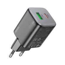 Зарядний пристрій HOCO N41 Almighty 1xUSB-C PD20W + 1xUSB QC3.0 Black (6942007617024) Зарядний пристрій HOCO N41 Almighty 1xUSB-C PD20W + 1xUSB QC3.0 Black (6942007617024)